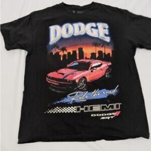 DODGE Hemi X Reason Men's Black T-Shirt USA Nascar Challenger Cotton | M